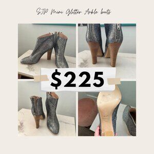 SJP Minni Glitter Ankle Boots - 40.5